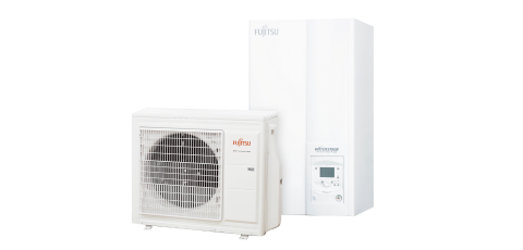 Fujitsu Waterstage Split Comfort levegő-víz hőszivattyú kültéri és beltéri egysége